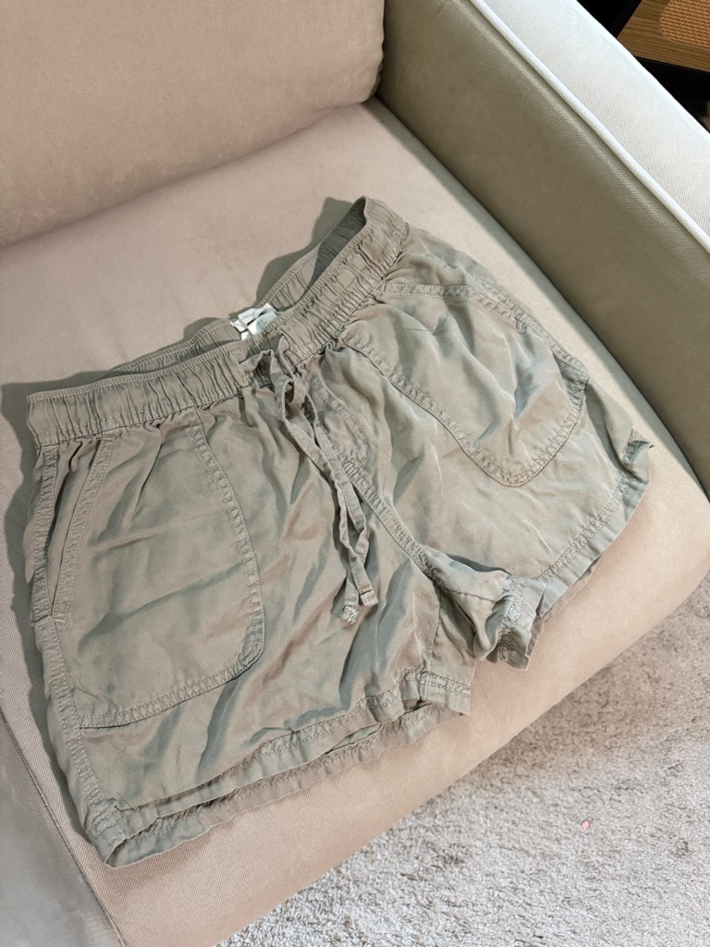 C&C California Olive Drawstring Pocket Athletic Shorts
